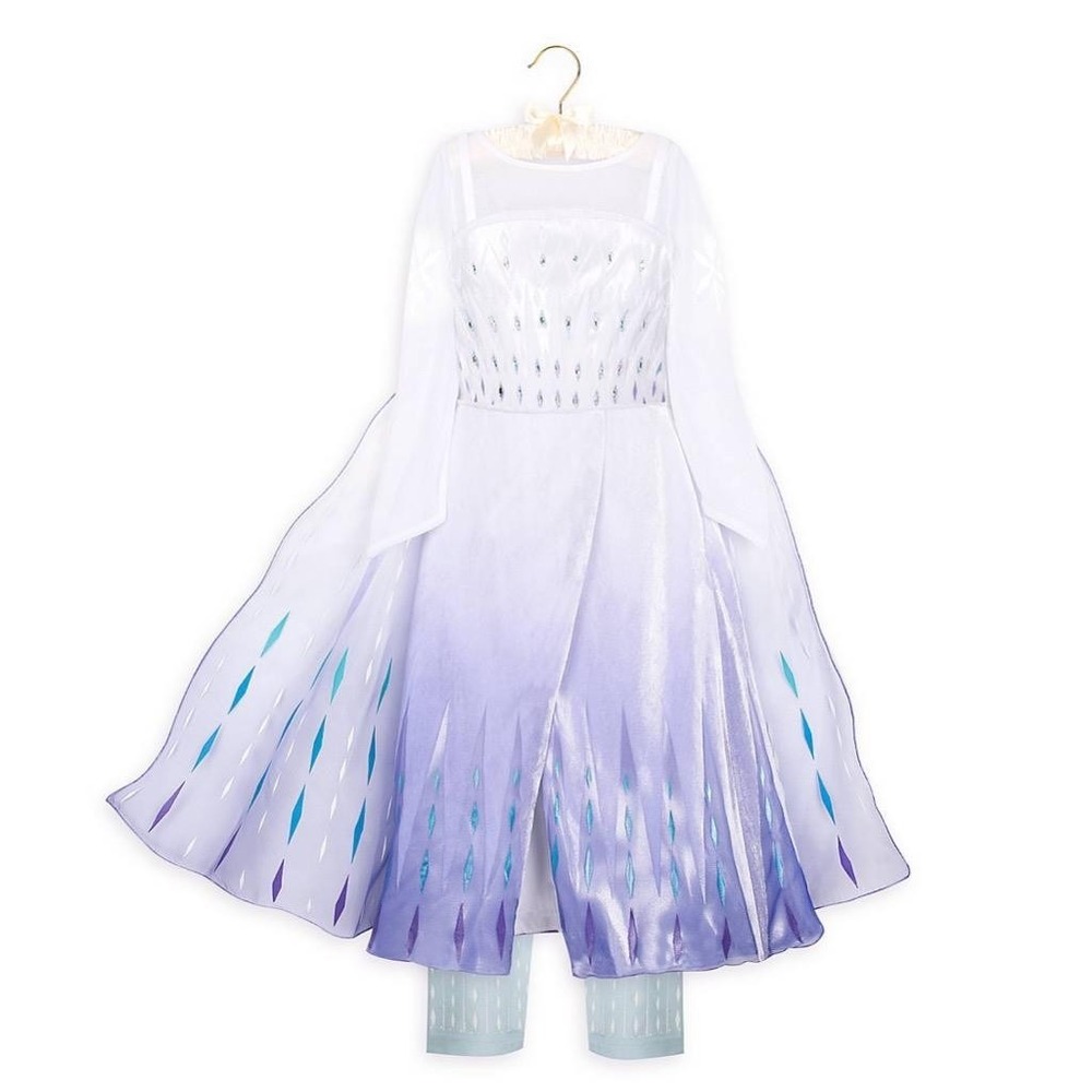 New Disney Store Frozen 2 Girls Size 3 Snow Queen Elsa Deluxe Costume